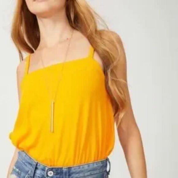 NWT Free People Tangerine Marissa Ribbed Bodysuit - Picture 4 of 5